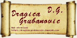 Dragica Grubanović vizit kartica